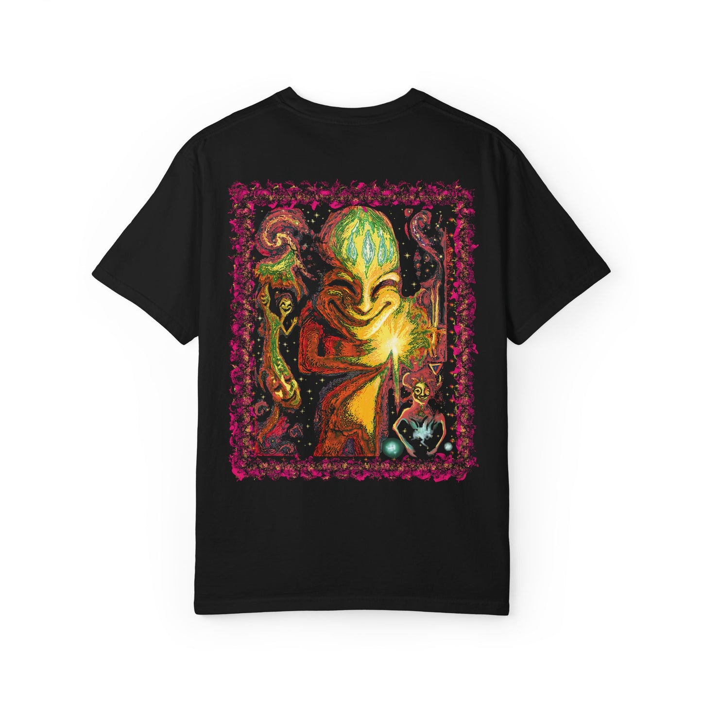 Cosmic Comedy – Visionary Art Tee by Fractal Boi